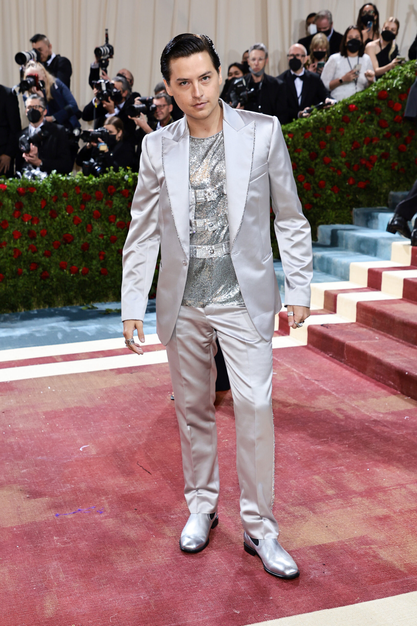 Cole Sprouse wears VERSACE to The 2022 Met Gala Celebrating &quot;In America: An Anthology of Fashion&quot; 