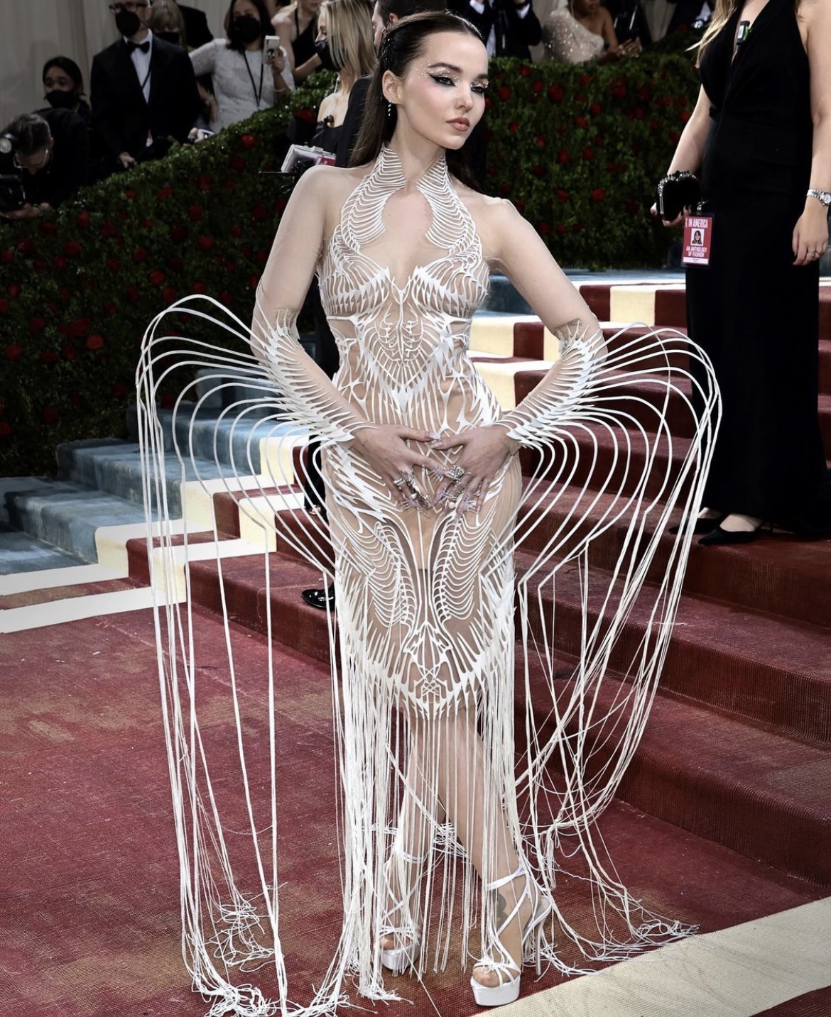 Dove Cameron wears IRIS VAN HERPEN to The 2022 Met Gala Celebrating &quot;In America: An Anthology of Fashion&quot; 