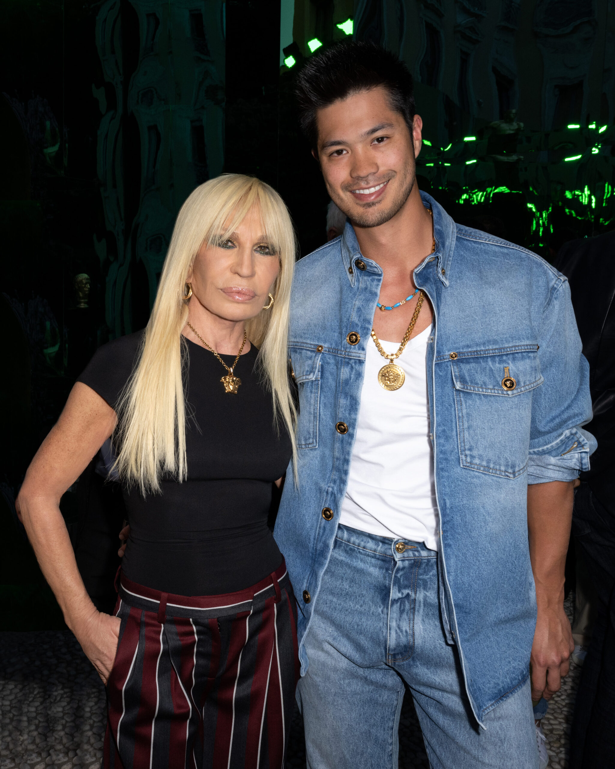 Donatella Versace and Ross Butler