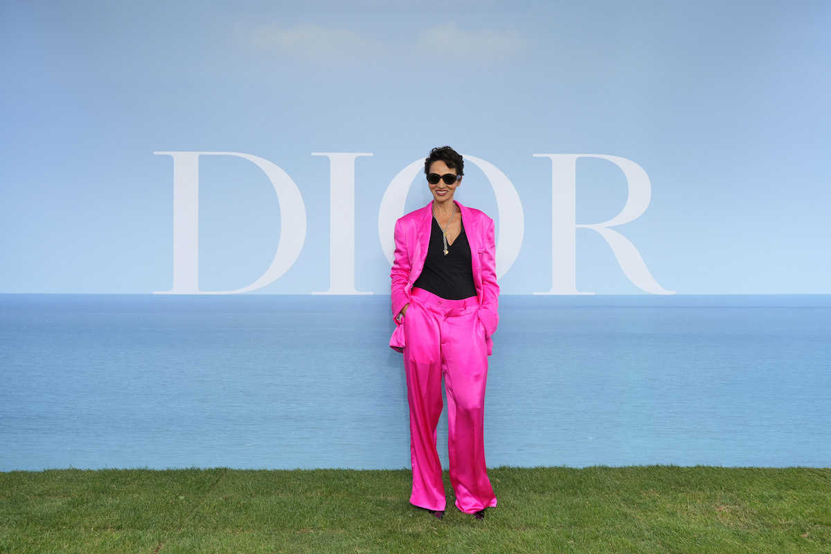 Farida Khelfa attends the Dior Homme