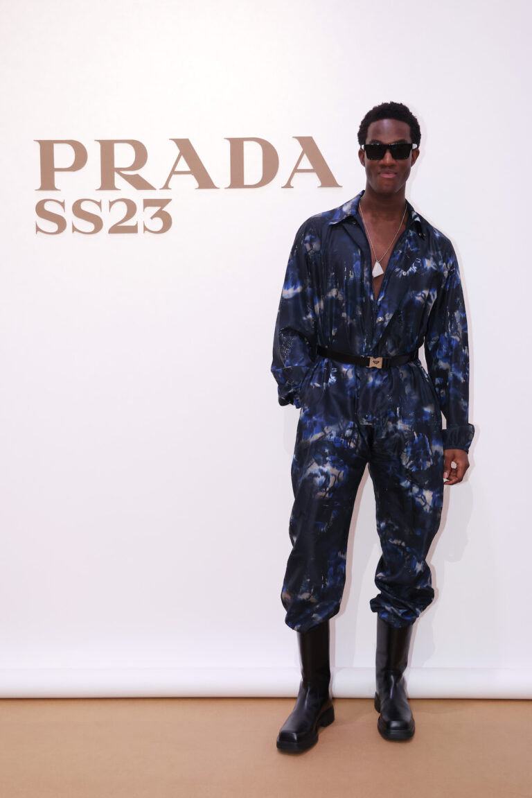 Wisdom Kaye attends Prada Spring/Summer 2023 Menswear Fashion Show on June 19, 2022 in Milan, Italy. (Photo by Vittorio Zunino Celotto/Getty Images for Prada)