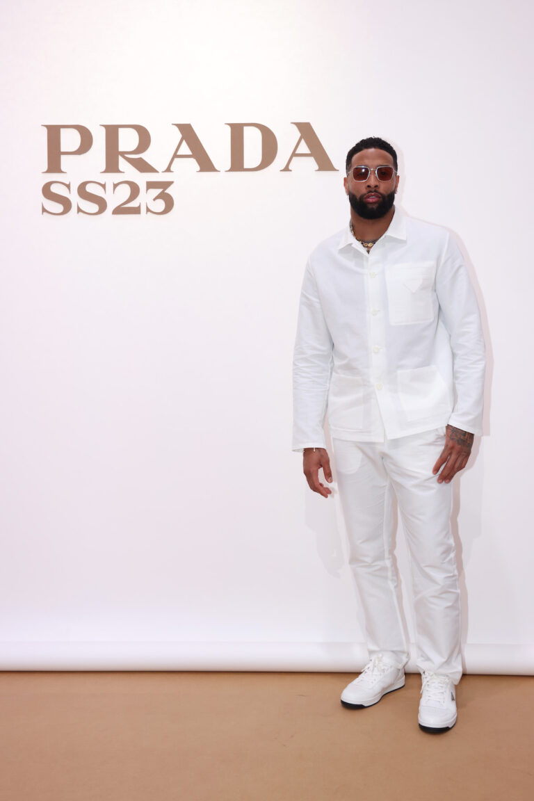 Odell Beckham JR attends Prada Spring/Summer 2023 Menswear Fashion Show on June 19, 2022 in Milan, Italy. (Photo by Vittorio Zunino Celotto/Getty Images for Prada)
