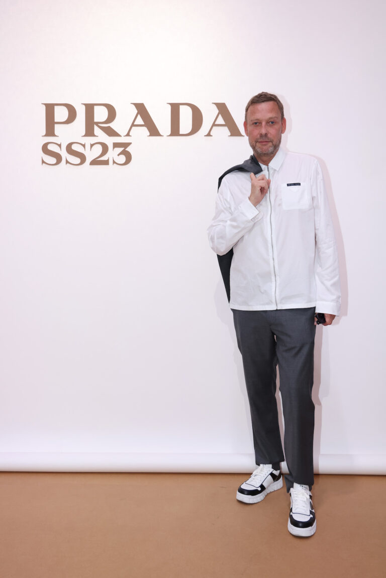 Michael Elmgreen attends Prada Spring/Summer 2023 Menswear Fashion Show on June 19, 2022 in Milan, Italy. (Photo by Vittorio Zunino Celotto/Getty Images for Prada)