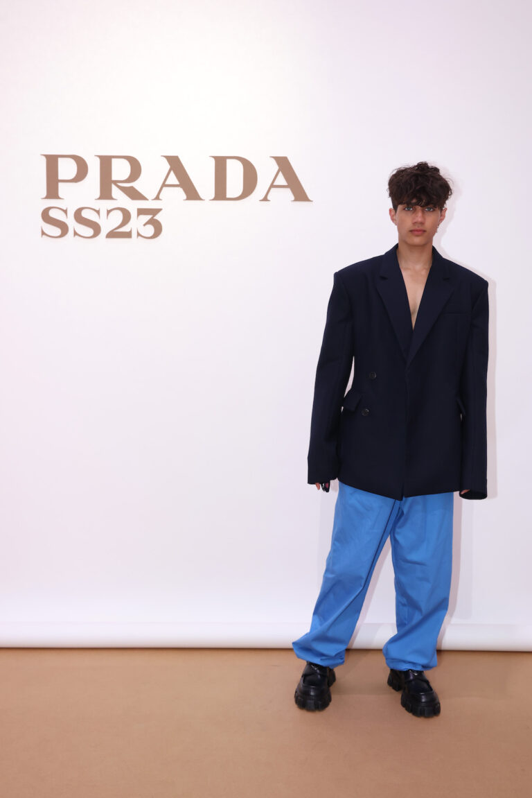 Nic Kaufmann attends Prada Spring/Summer 2023 Menswear Fashion Show on June 19, 2022 in Milan, Italy. (Photo by Vittorio Zunino Celotto/Getty Images for Prada)