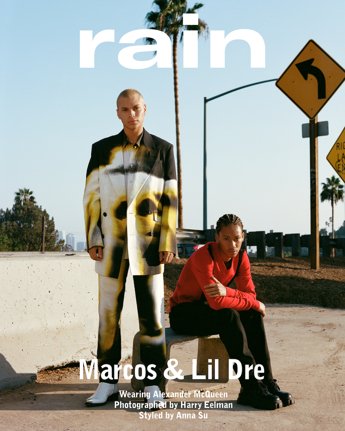 Marcos &amp; Lil Dre wear Alexander McQueen, Rain September digital cover