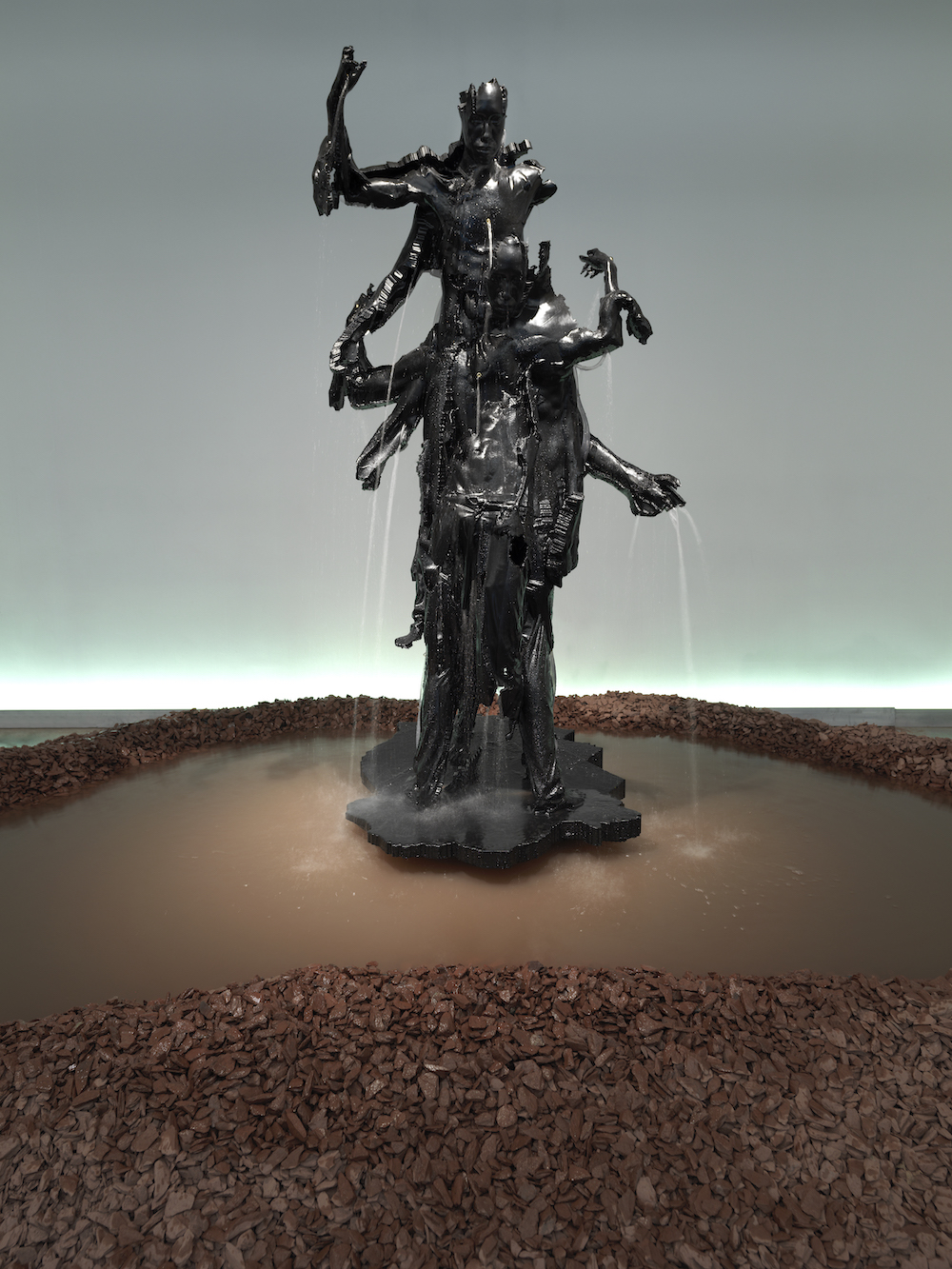 “Vivian Caccuri and Miles Greenberg: The Shadow of Spring,” 2022. Exhibition view: New Museum, New York. Photo: Dario Lasagni. Courtesy New Museum