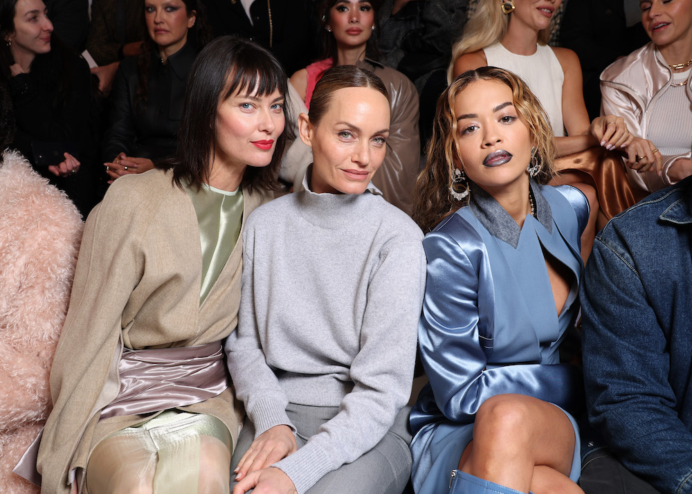 (Left to Right) Shalom Harlow, Amber Valletta, and Rita Ora 