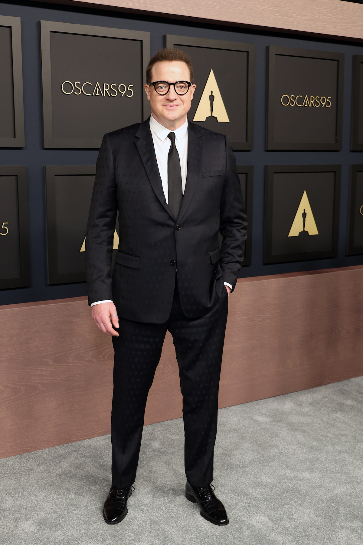 BEVERLY HILLS, CALIFORNIA - FEBRUARY 13: Brendan Fraser attends the 95th Annual Oscars Nominees Luncheon at The Beverly Hilton on February 13, 2023 in Beverly Hills, California. (Photo by Monica Schipper/WireImage,)