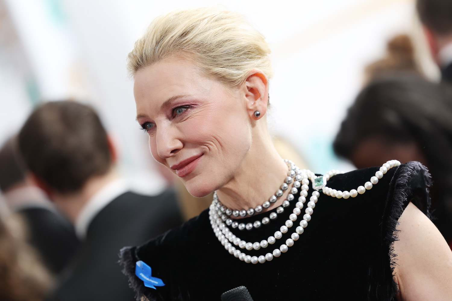 Cate Blanchett wore custom Louis Vuitton repurposed High Jewelry to the BAFTA Awards in London
