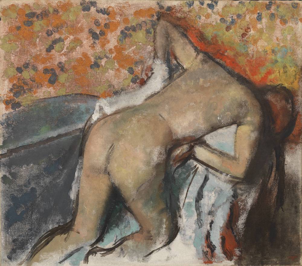 Edgar Degas, After the Bath, Woman Drying Herself, 1890s, oil on canvas, the Henry and Rose Pearlman Foundation, on loan to the Princeton University Art Museum. Photograph: Bruce M. White
