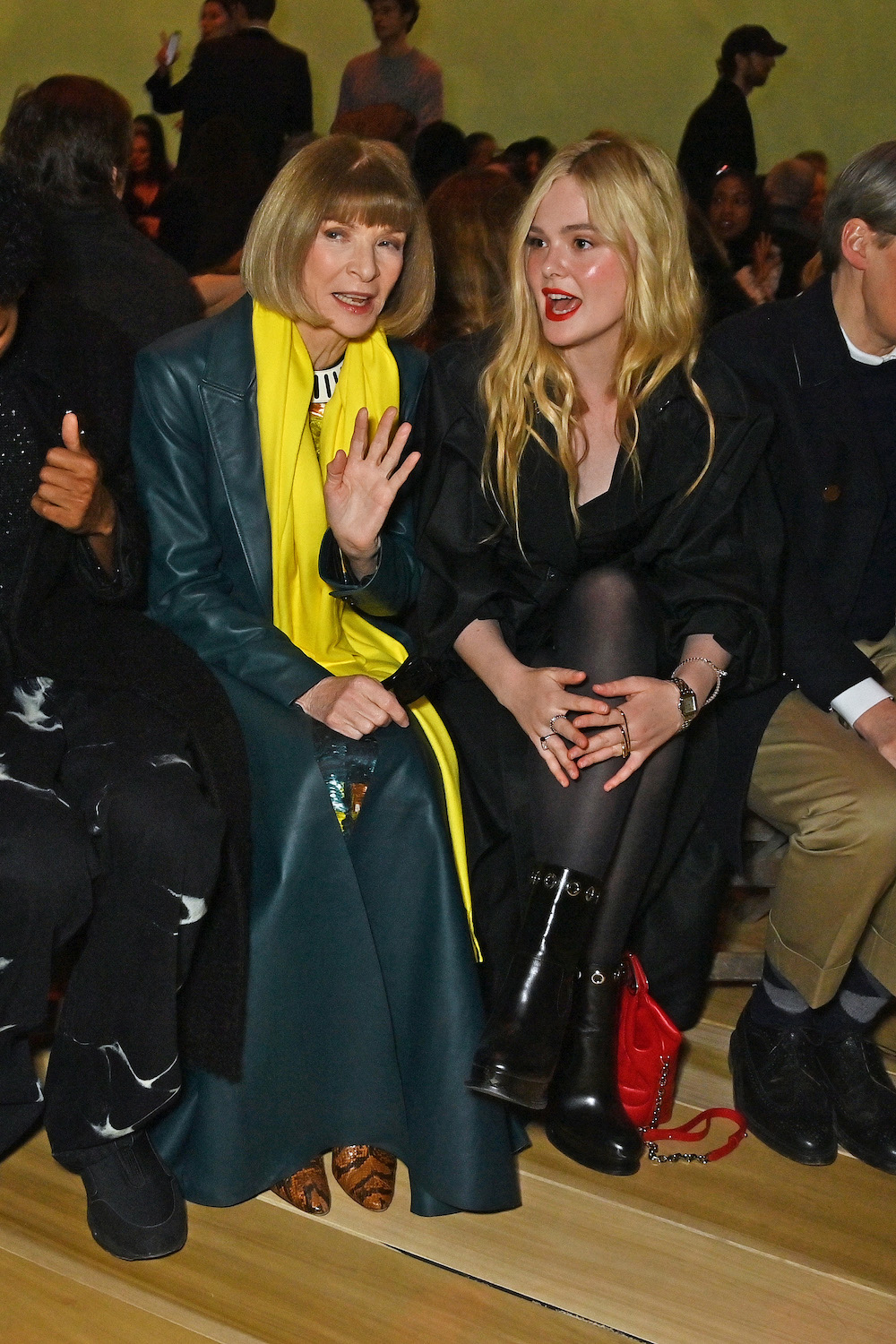 Dame Anna Wintour and Elle Fanning