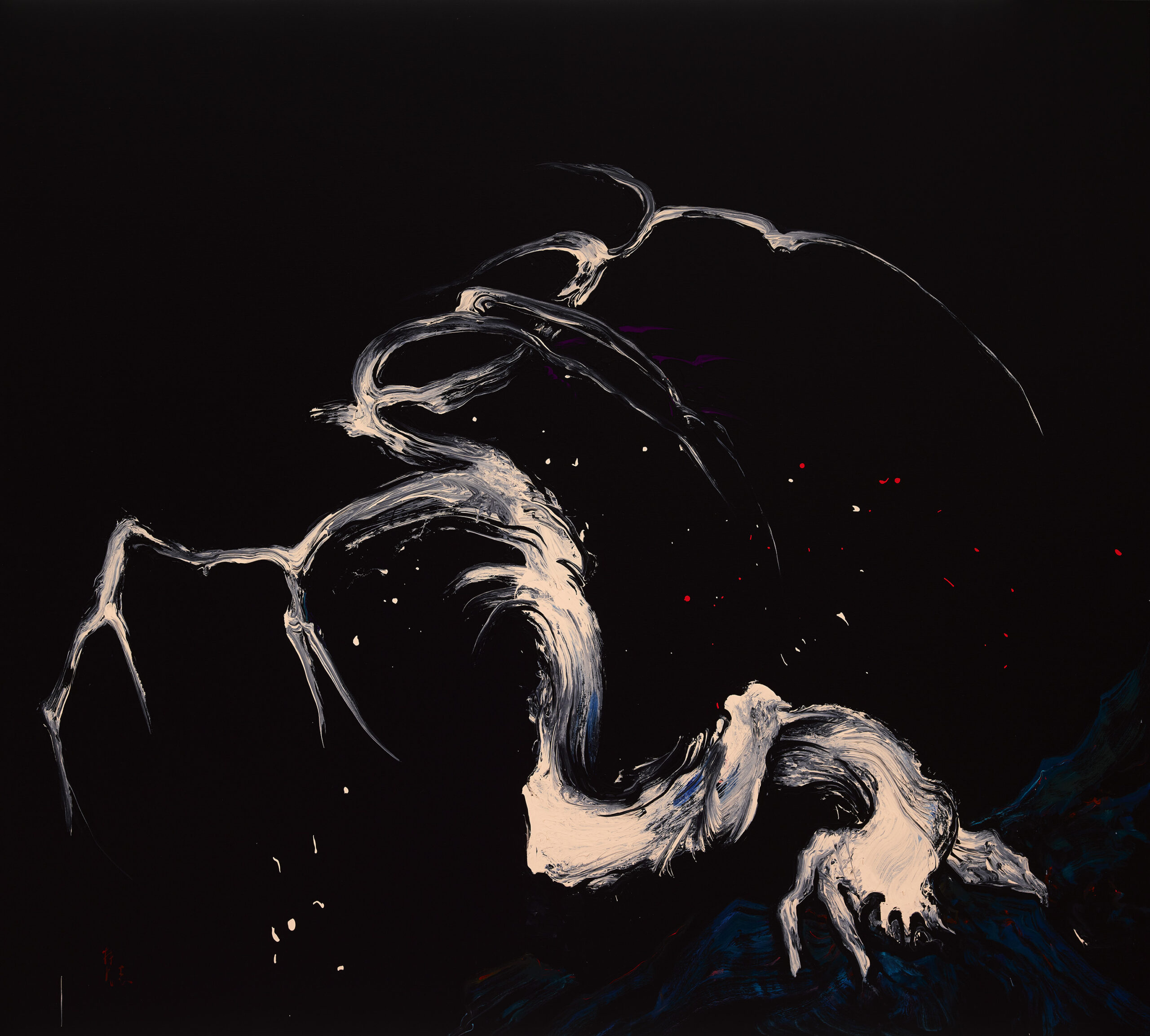 Zeng Fanzhi
Untitled, 2021
Oil on canvas
70 7/8 x 78 3/4 inches 
180 x 200 cm
© 2023 Zeng Fanzhi
Courtesy the artist and Gagosian