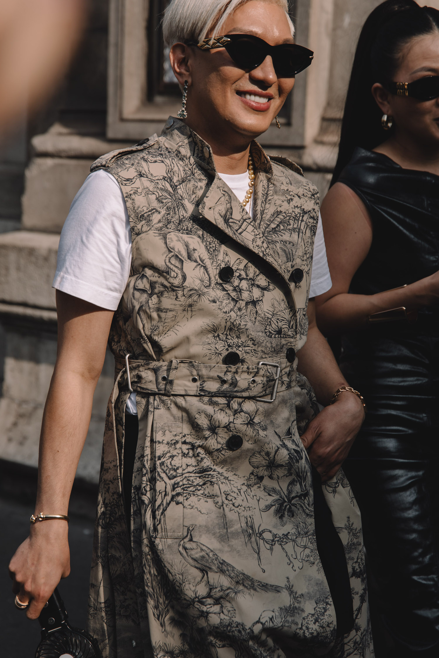 BryanBoy arrives to Thom Browne's debut Huate Couture FW23 Show