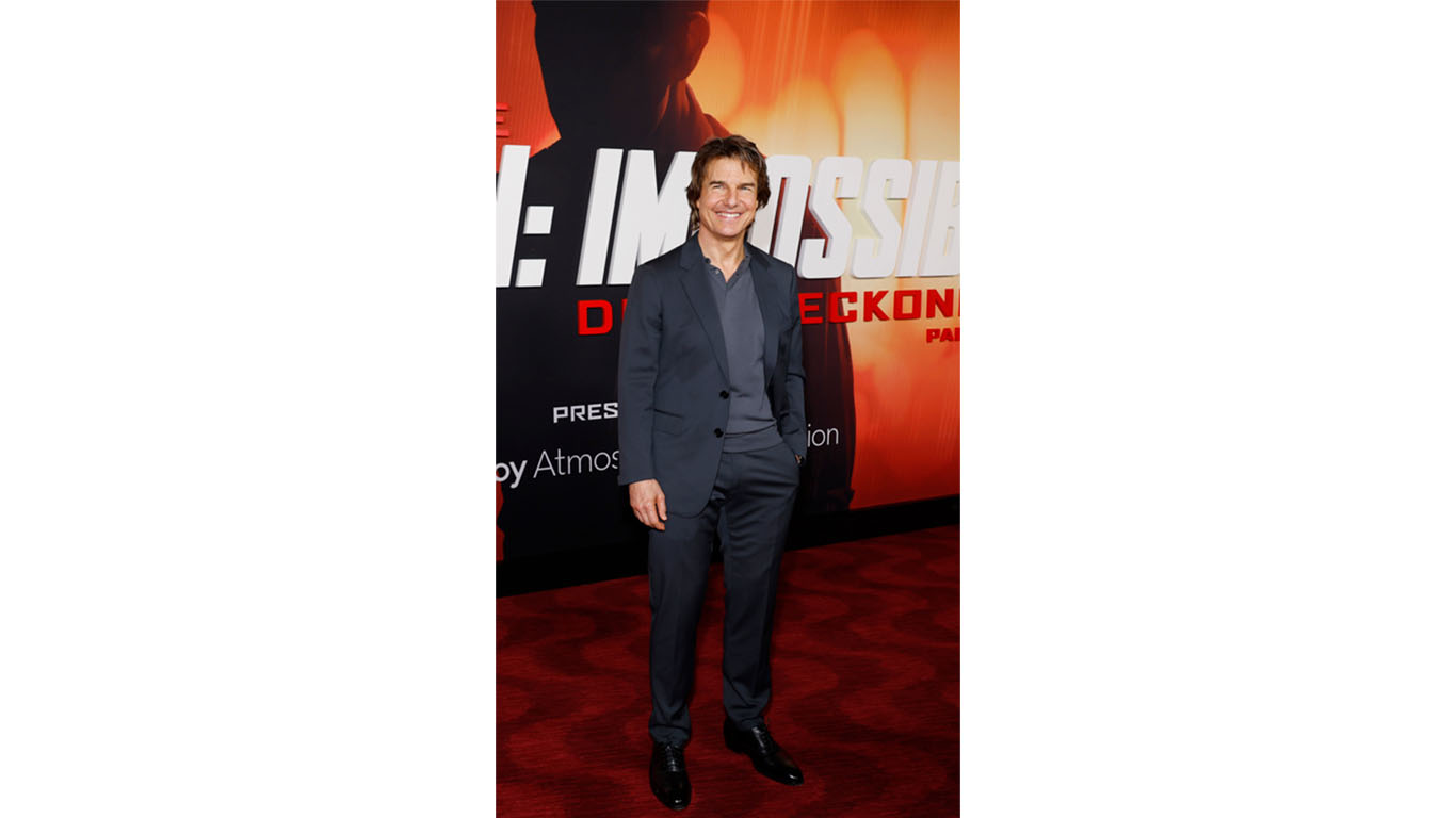 Tom Cruise Stuns in Celine Homme by Hedi Slimane at “Mission: Impossible – Dead Reckoning Part One” Premiere