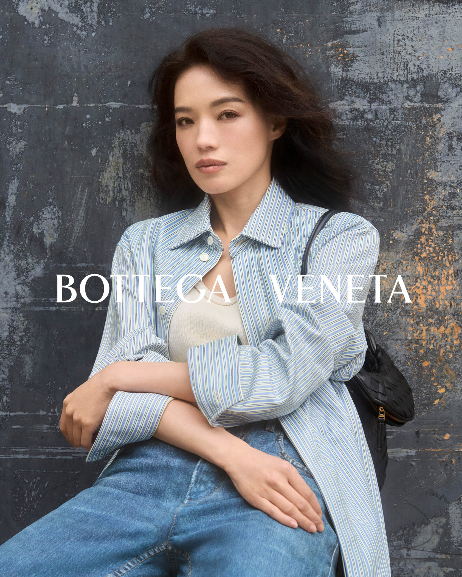 In classic stripes, Shu Qi embodies the contemporary spirit of Bottega Veneta, blending timeless style with modern sophistication.