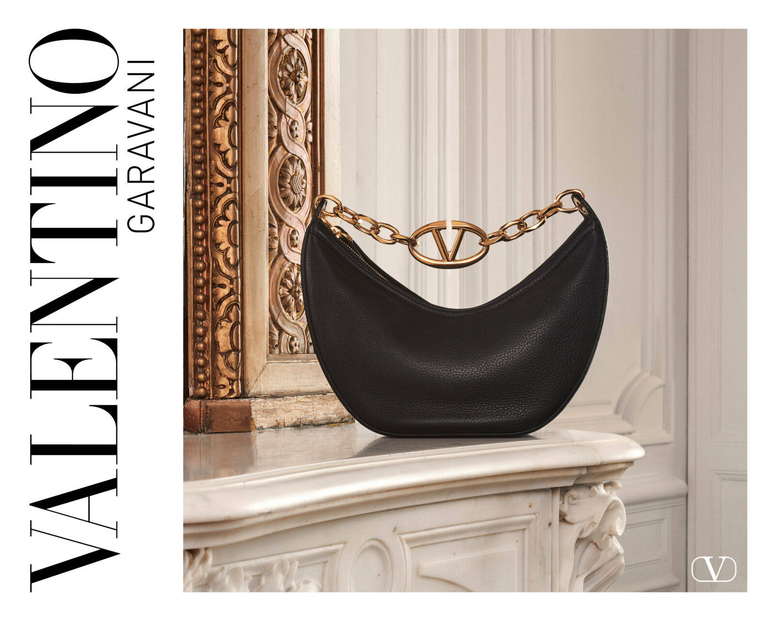 Classic Refined: Discover the embodiment of timeless sophistication with Valentino Garavani's sleek leather elegance, an accessory poised to elevate any ensemble.