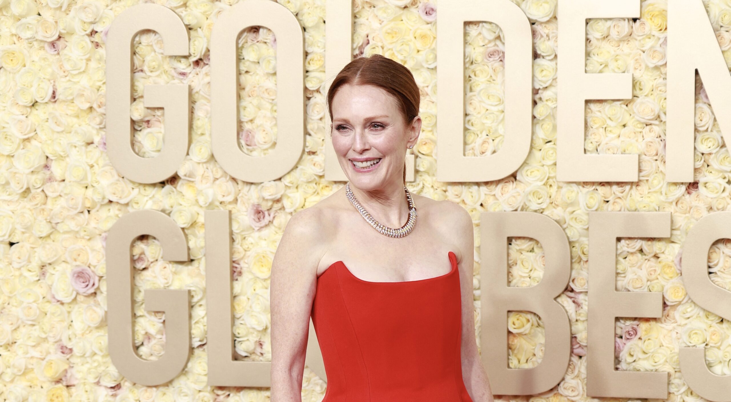 Julianne Moore and Pedro Pascal Dazzle in Bottega Veneta at Golden Globes 2024