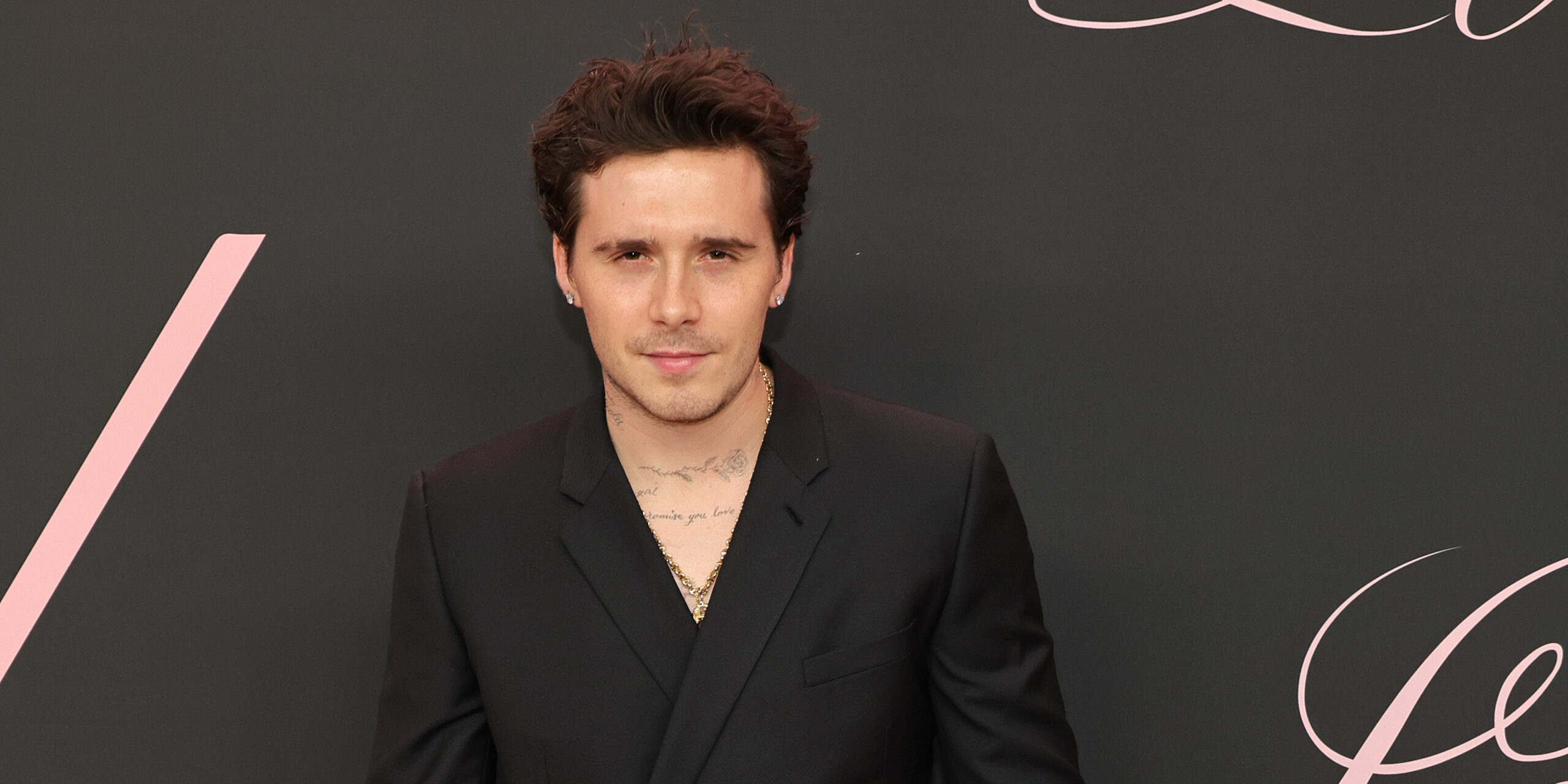 Brooklyn Beckham at the "Lola" premiere, February 03, 2024, Los Angeles, wearing Dior.