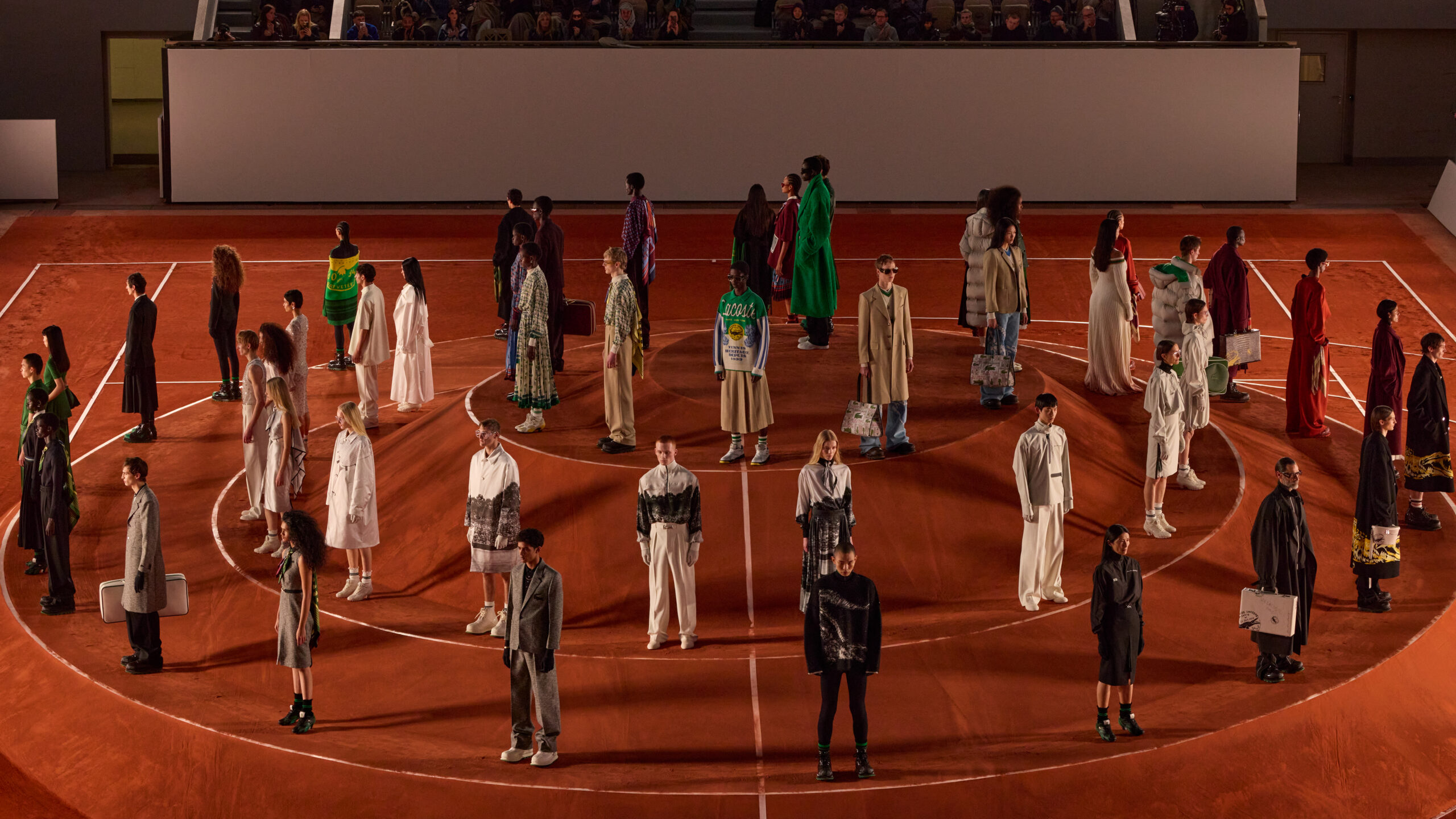 Lacoste Fall/Winter 2024 – Pelagia Kolotouros Reignites Tennis Heritage With Glamour And Star Power, Featuring Adrien Brody, Emma Roberts, & Grace Jones
