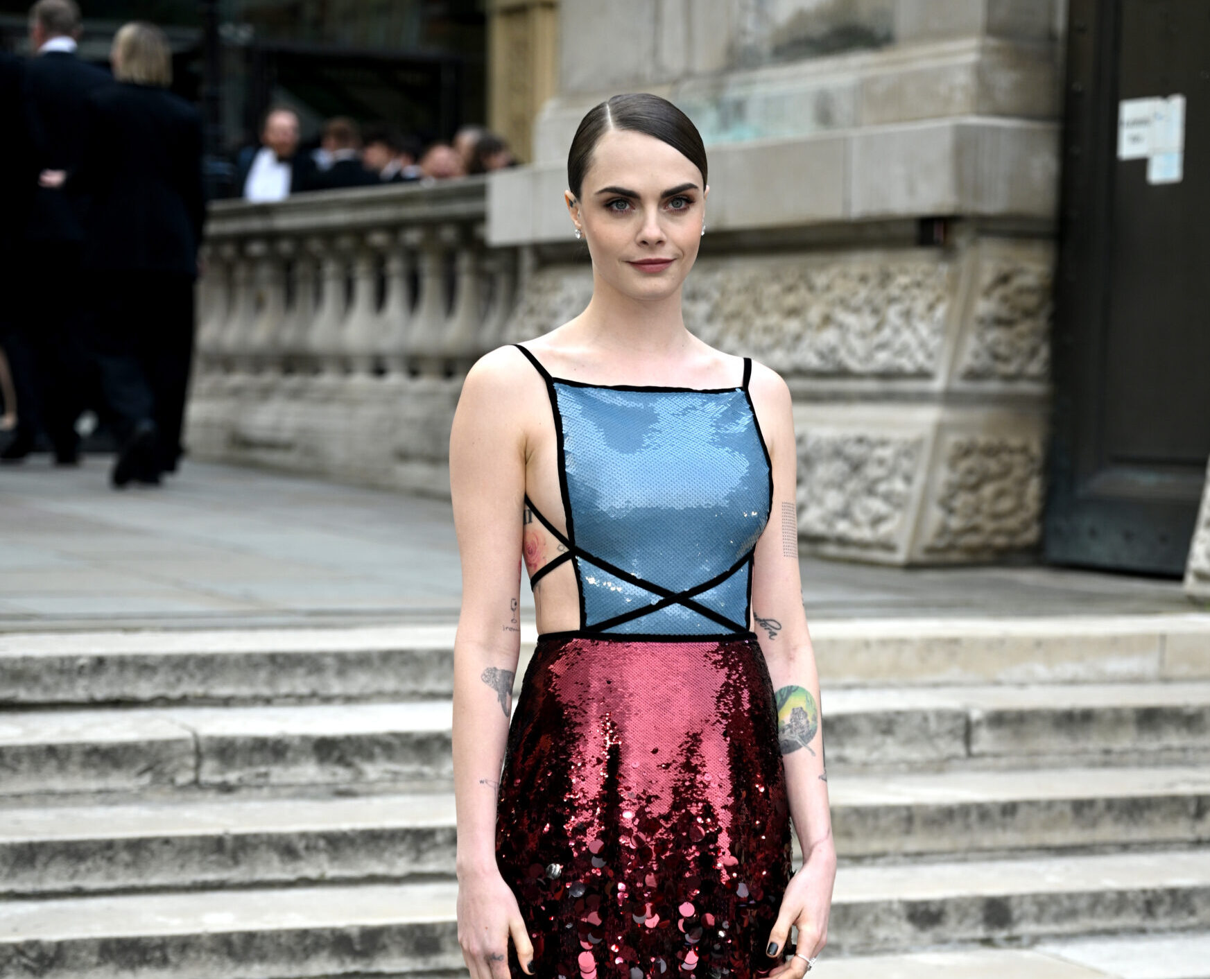 Cara Delevingne Stuns in Custom Gucci Gown at Olivier Awards 2024