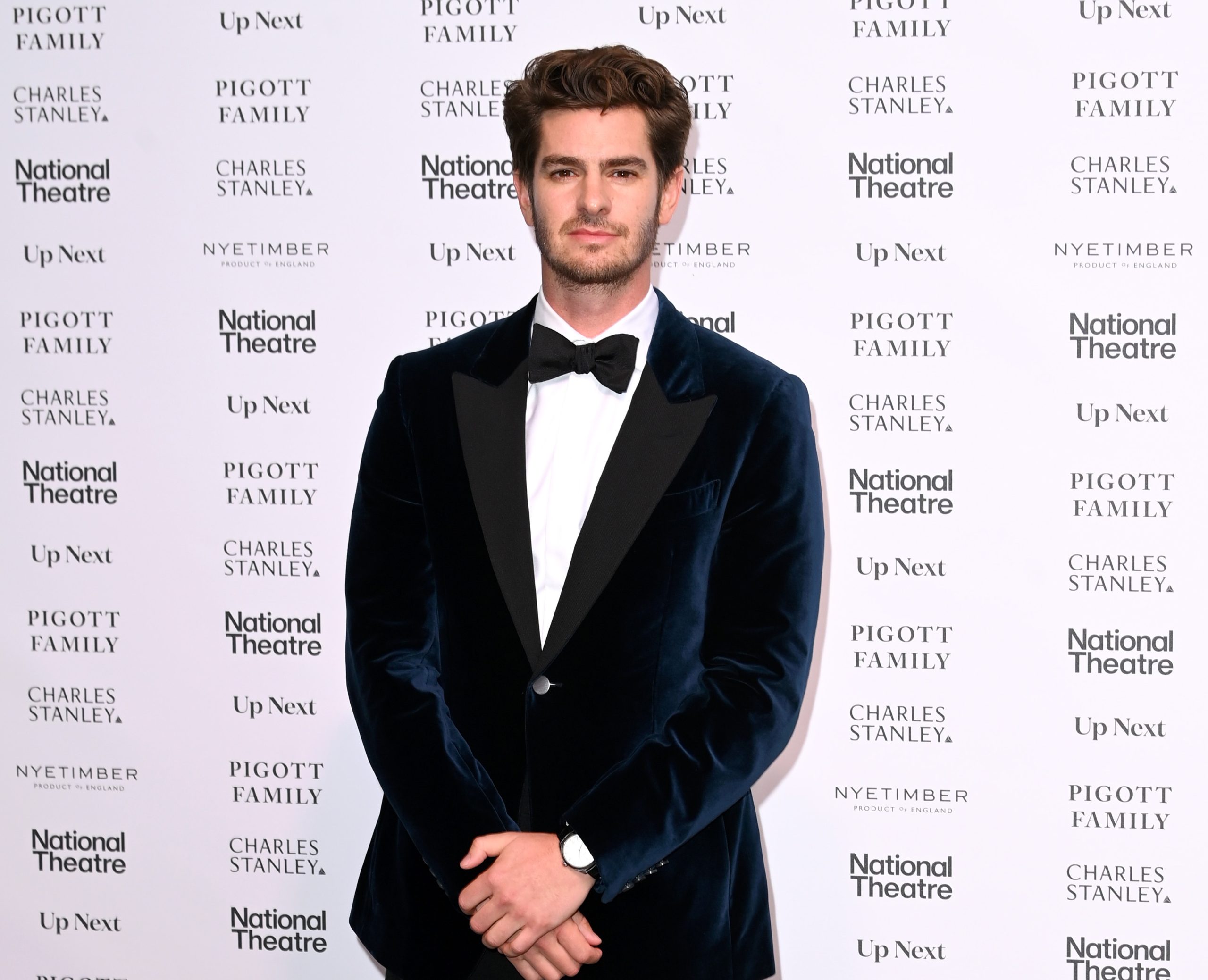 Andrew Garfield’s Dashing Dunhill Look Steals the Show at National Theatre “Up Next” Gala