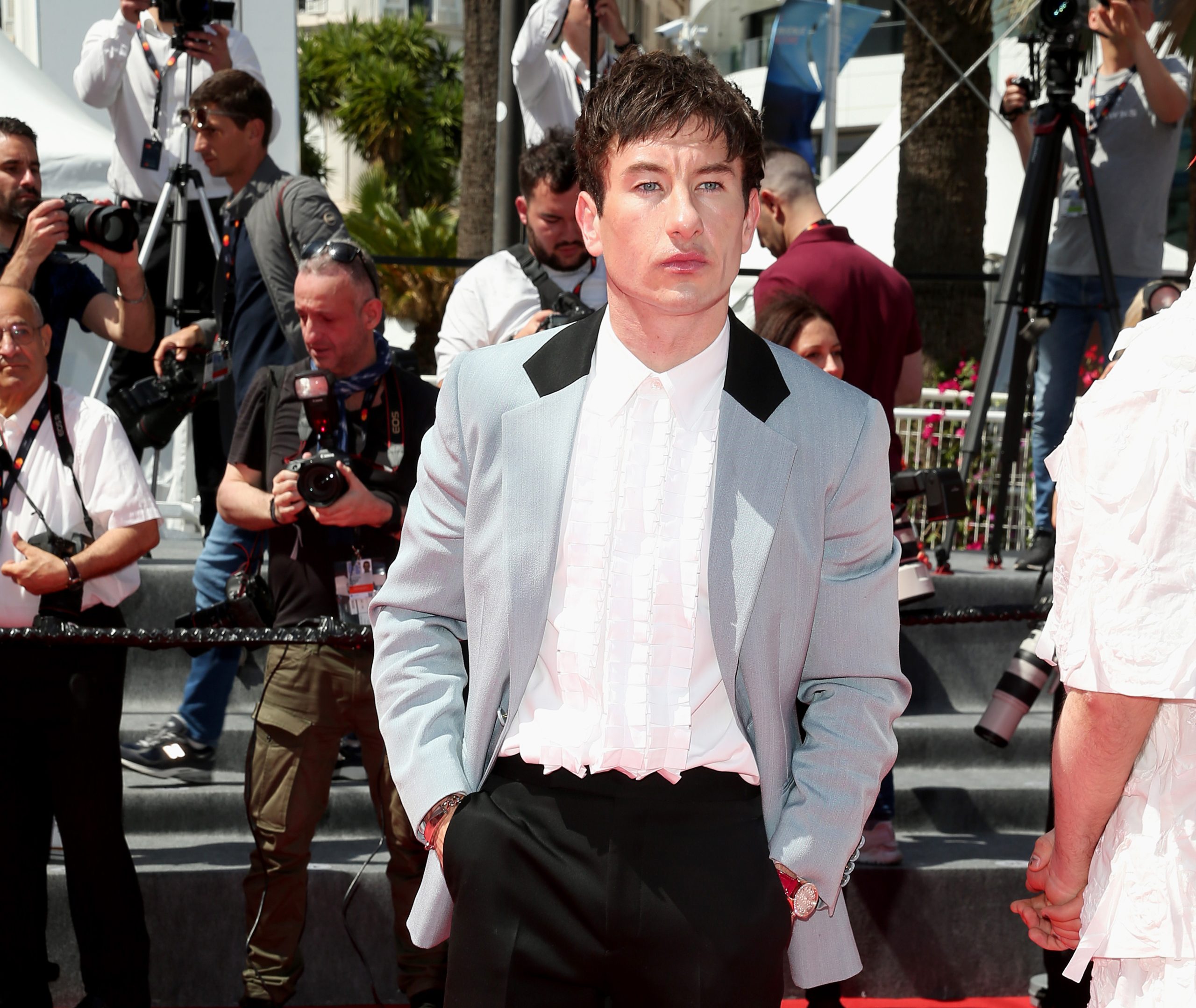 Barry Keoghan in Burberry at the ‘Bird’ Premiere in Cannes Red Carpet