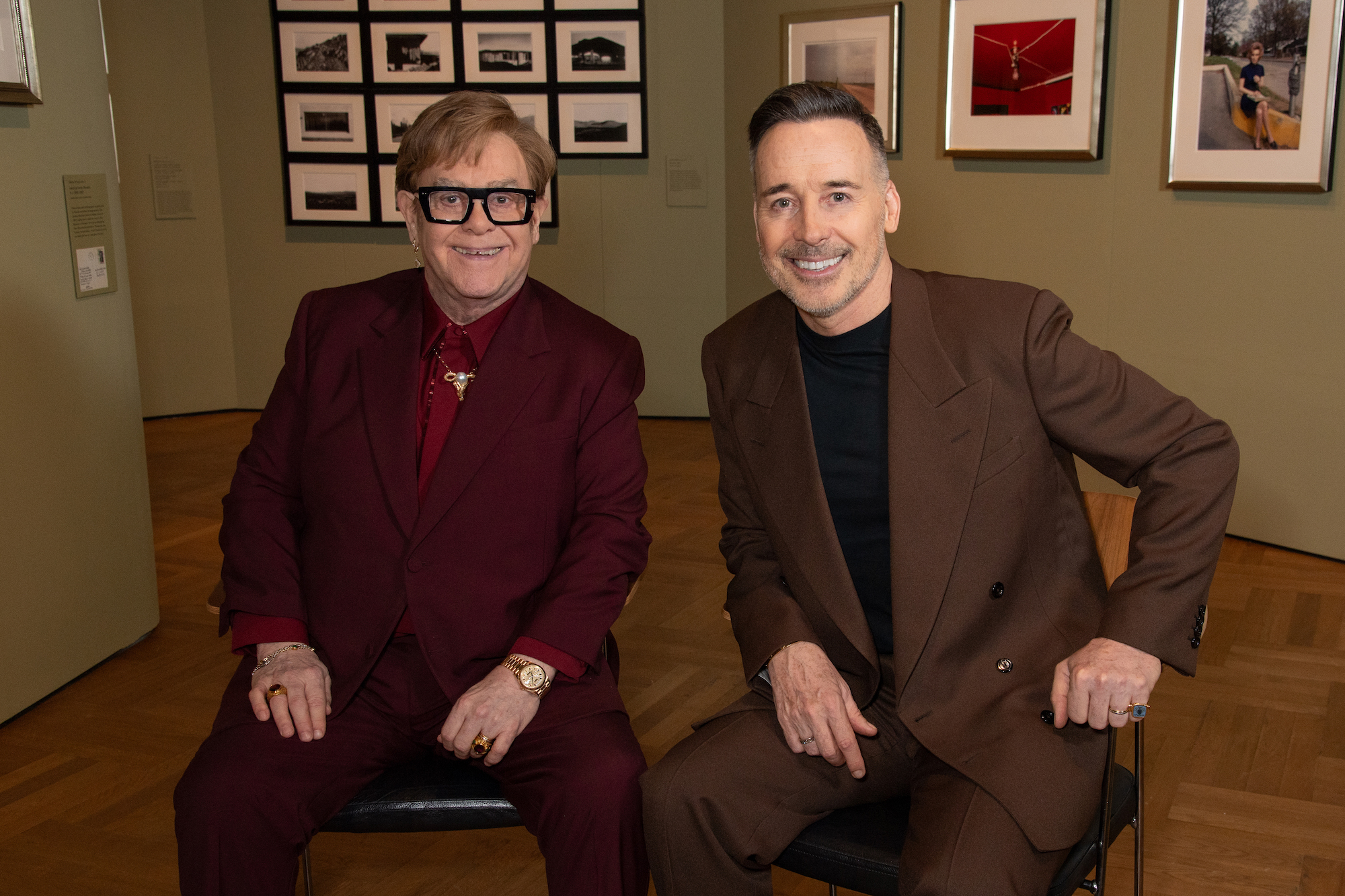 Elton John and David Furnish Shine in Gucci at Fragile Beauty Exhibition Opening in London