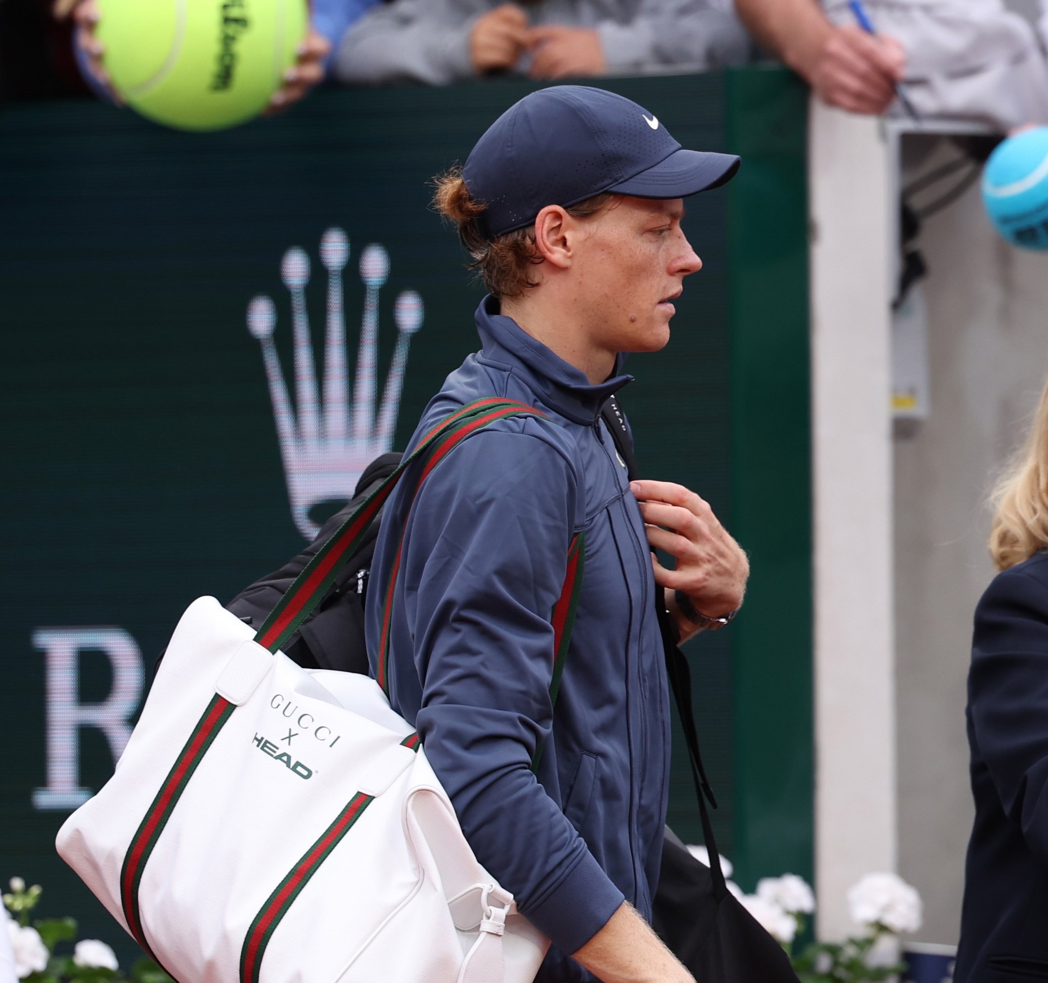 Serving Up Style: Jannik Sinner Debuts Gucci x HEAD Duffle Bag at Roland Garros