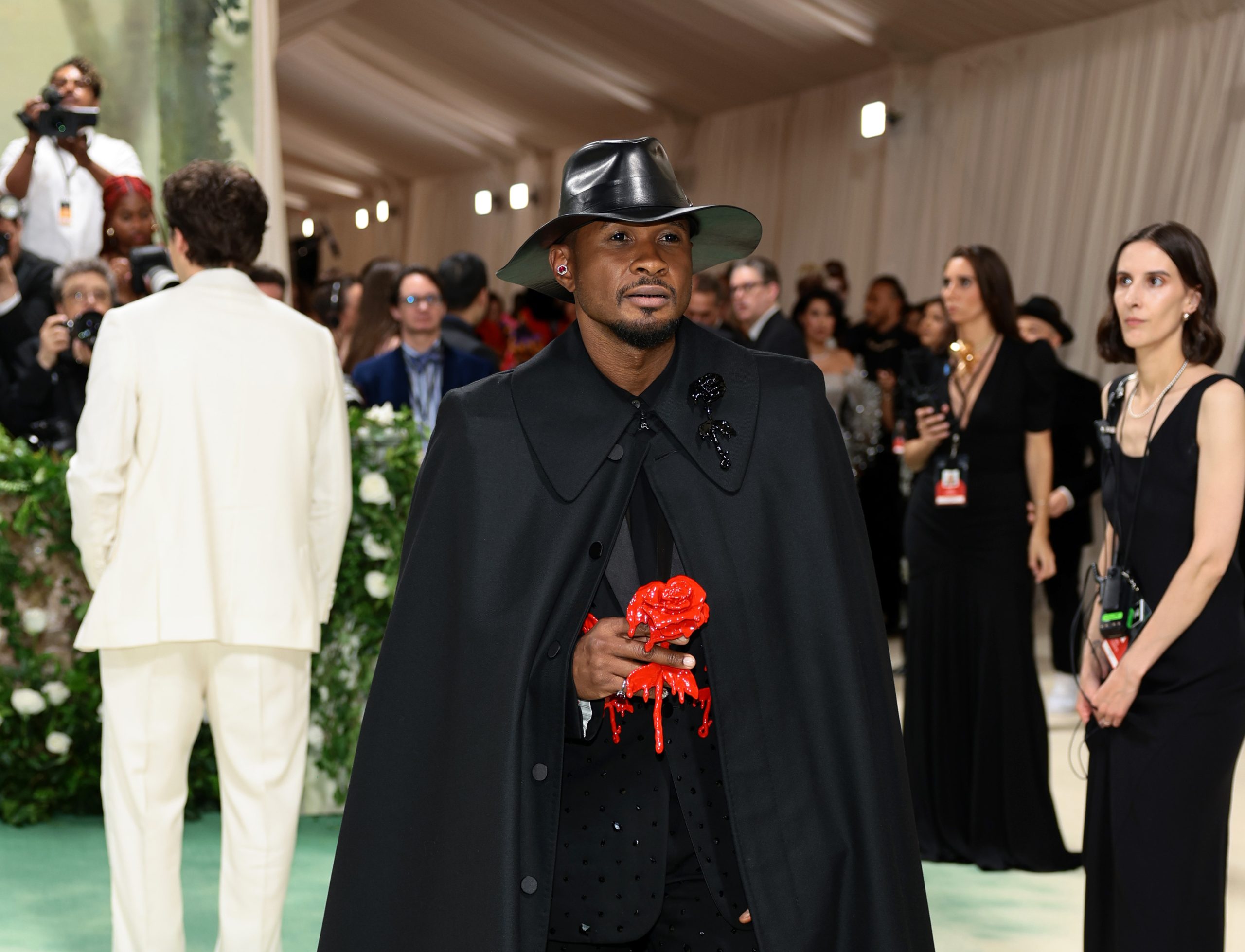 Usher Blooms in Custom Alexander McQueen by Seán McGirr at the 2024 Met Gala