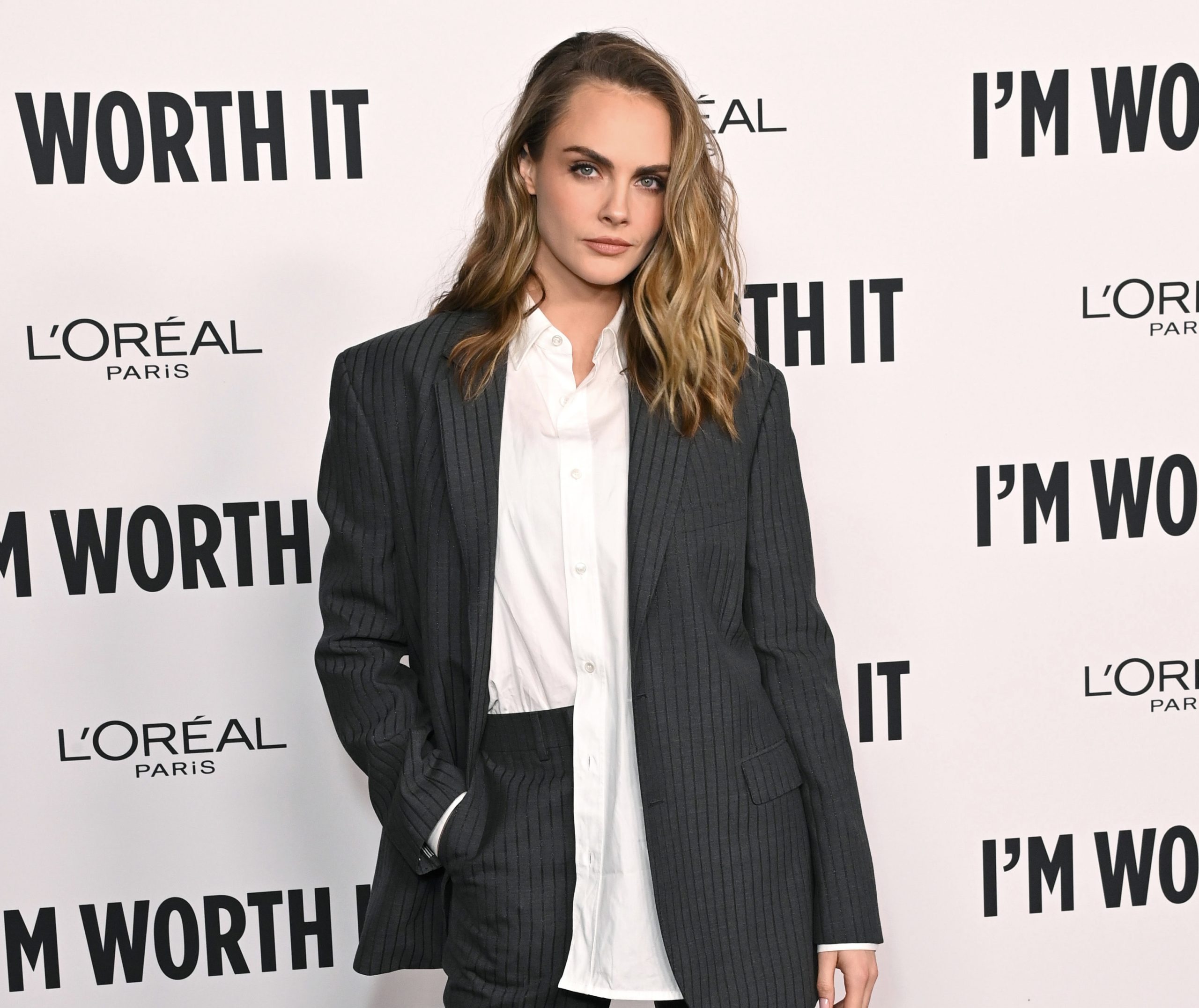 Cara Delevingne Champions Power Dressing in CELINE at L’Oréal Paris Celebration