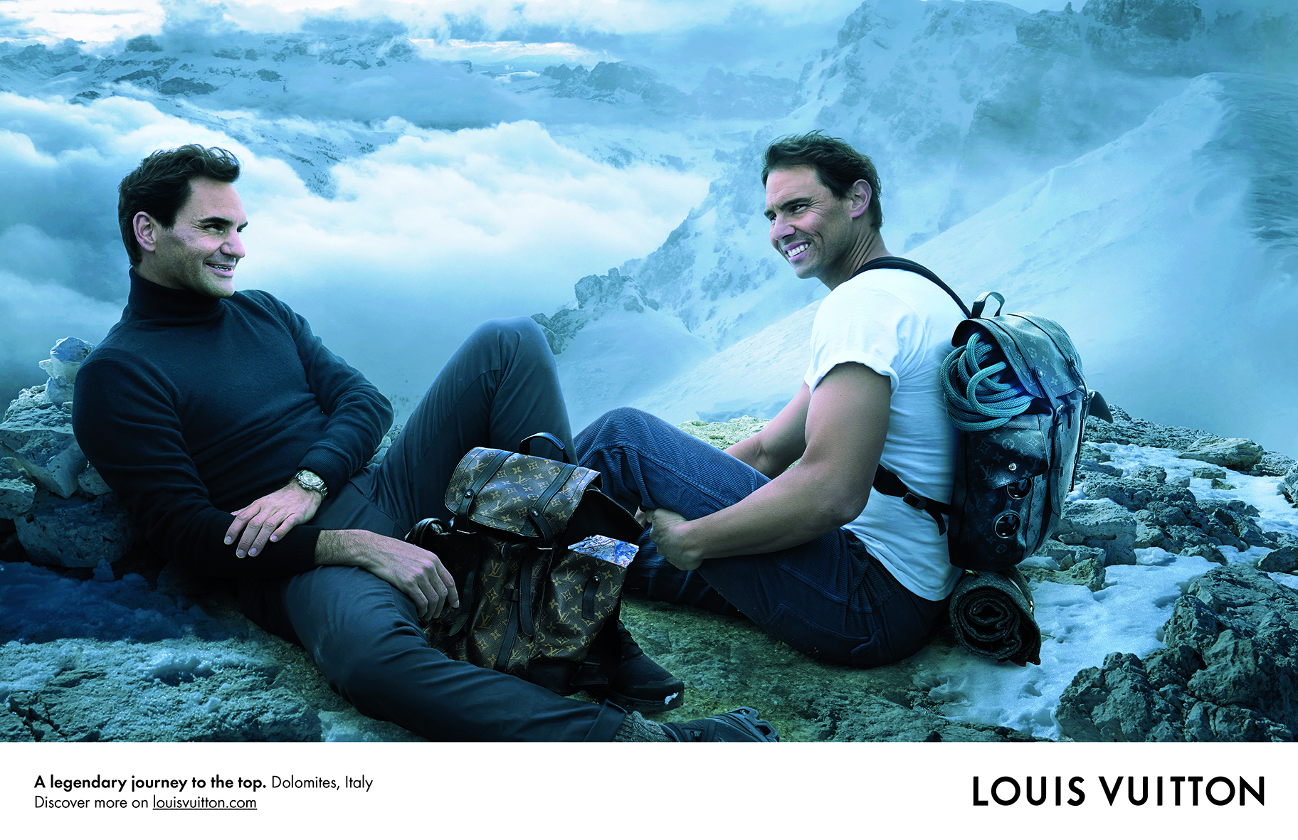 Louis Vuitton Scales New Heights with Federer and Nadal for Latest Core Values Campaign