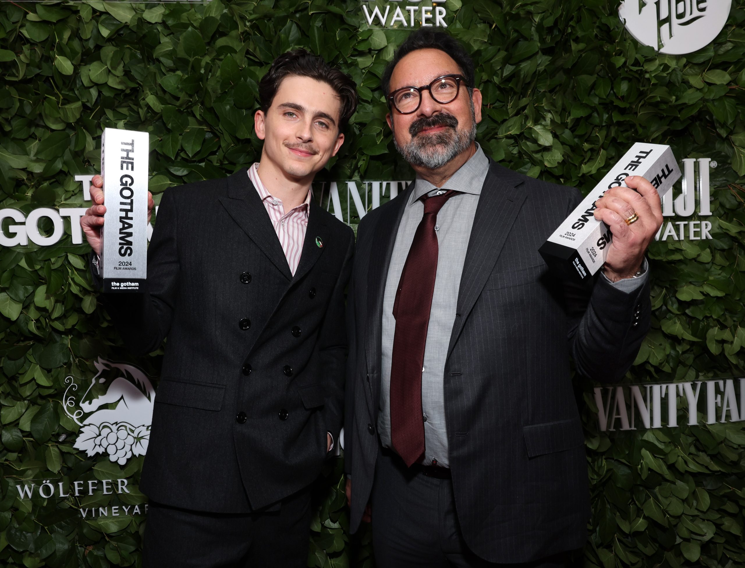 Timothée Chalamet Wins Gothams Award for ‘A Complete Unknown,’ Wearing CELINE HOMME by Hedi Slimane