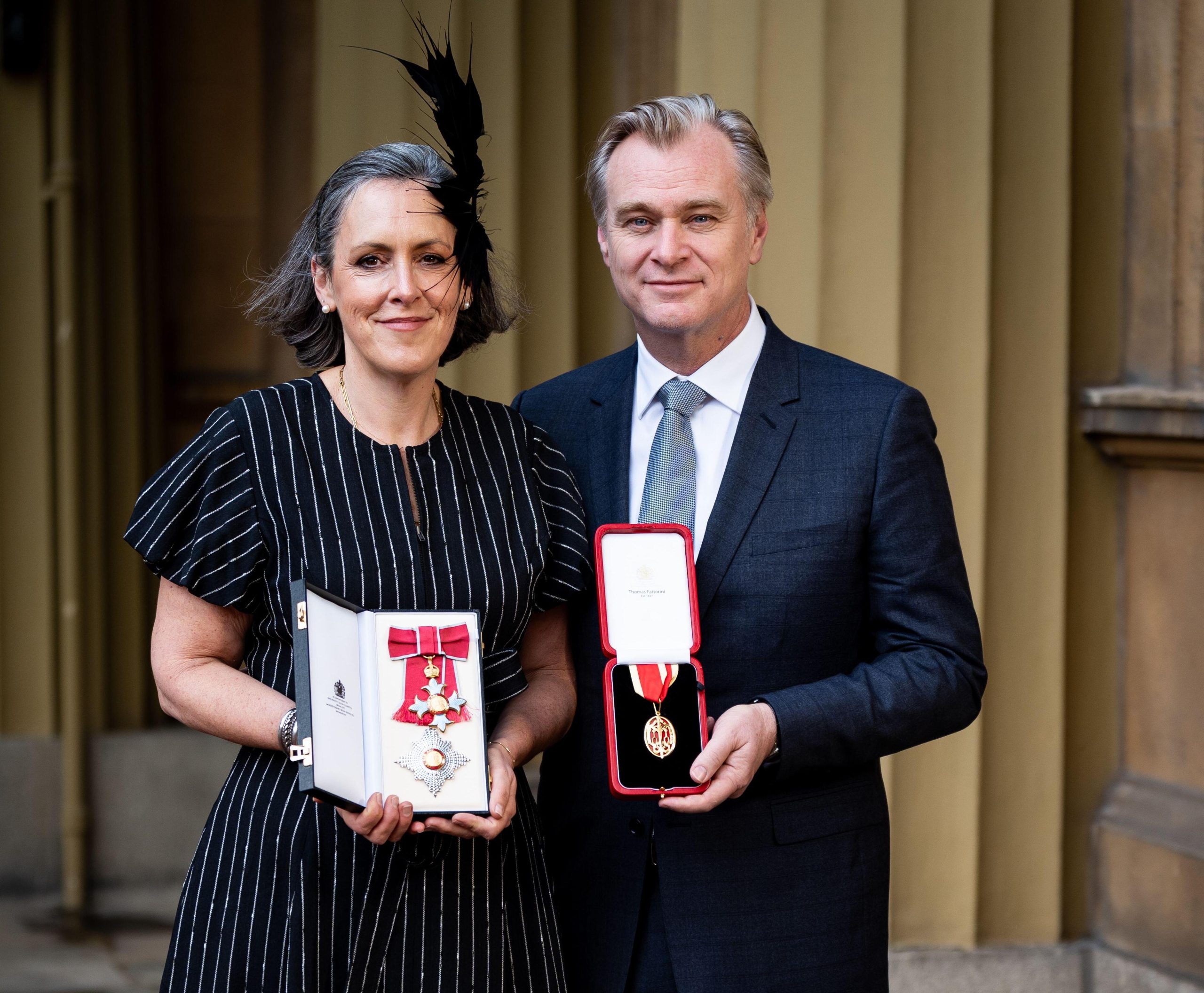 Sir Christopher Nolan Receives Knighthood In Dior Men At Buckingham Palace