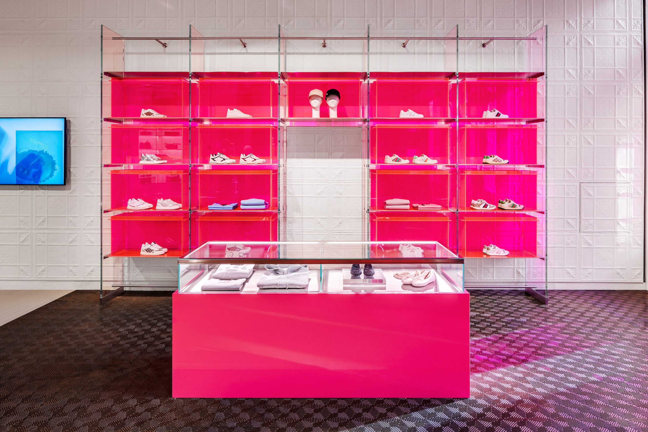 Gucci Wooster Boutique Transforms Space into Futuristic Sneaker Lab Featuring Cub3d and Re-Web