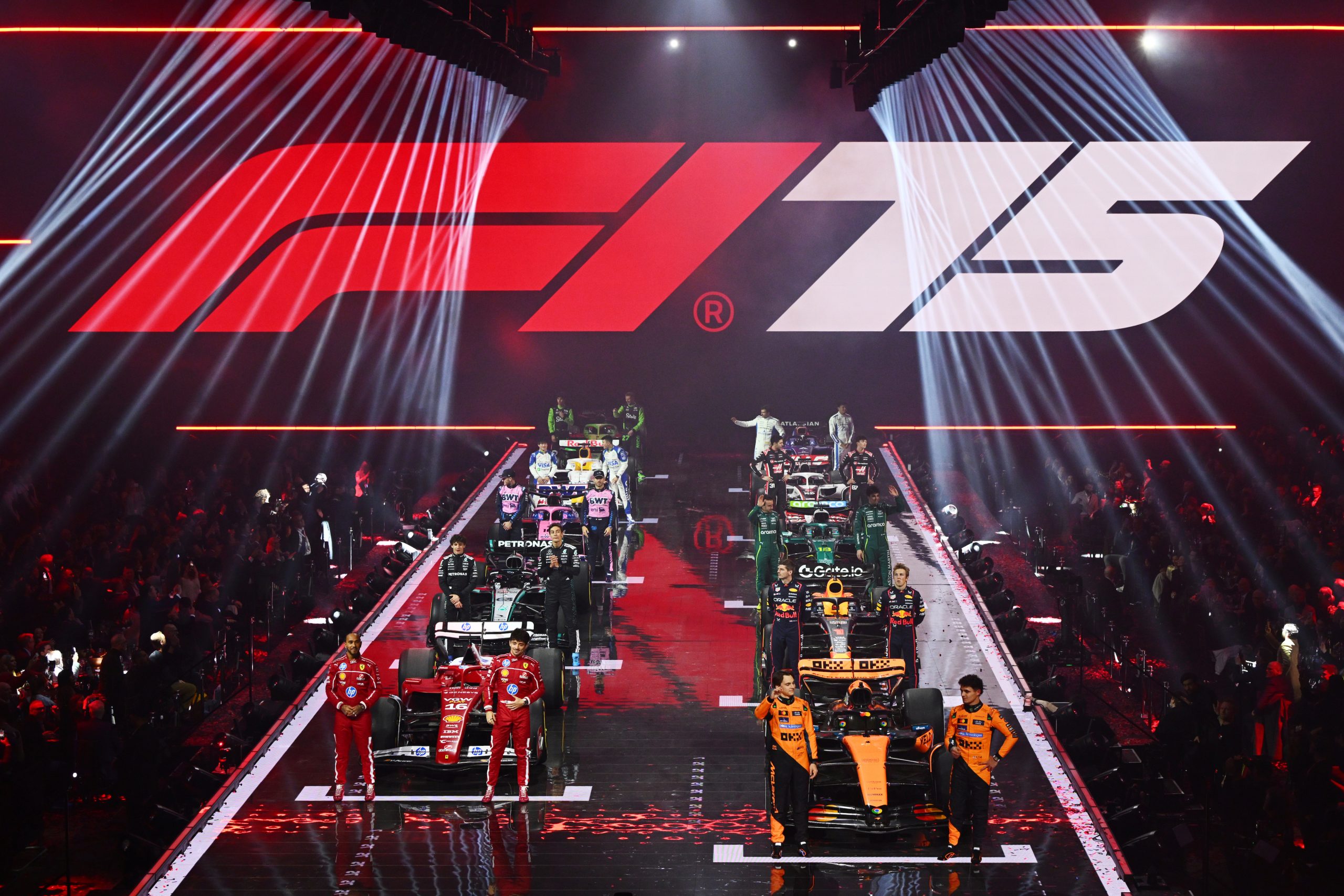 75th Anniversary of Formula 1 Makes History in London with MGK, Lewis Hamilton, and More