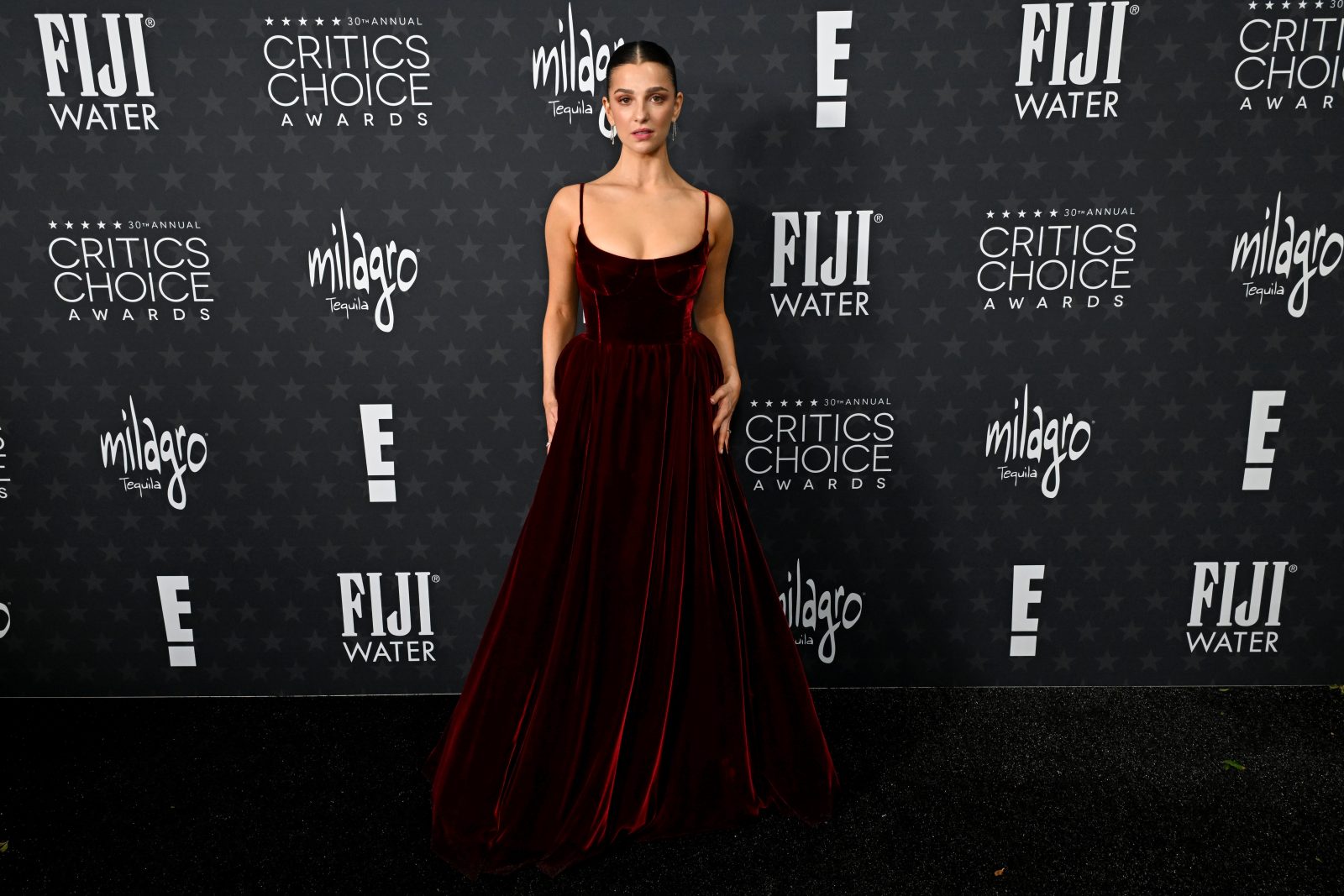 Marisa Abela attends the 30th Annual Critics Choice Awards at Barker Hangar on February 07, 2025 in Santa Monica, California.  (Photo by Michael Kovac/Getty Images for Critics Choice Association)