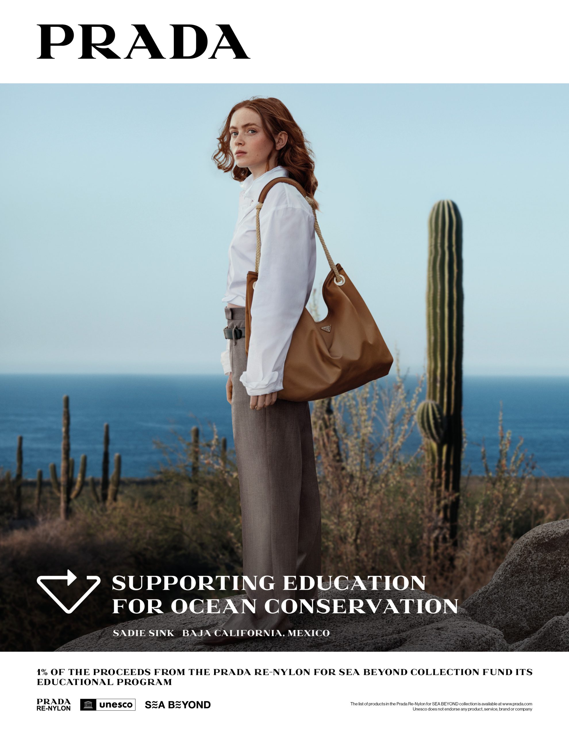 Prada Re-Nylon Makes Waves With Sadie Sink For Ocean Conservation