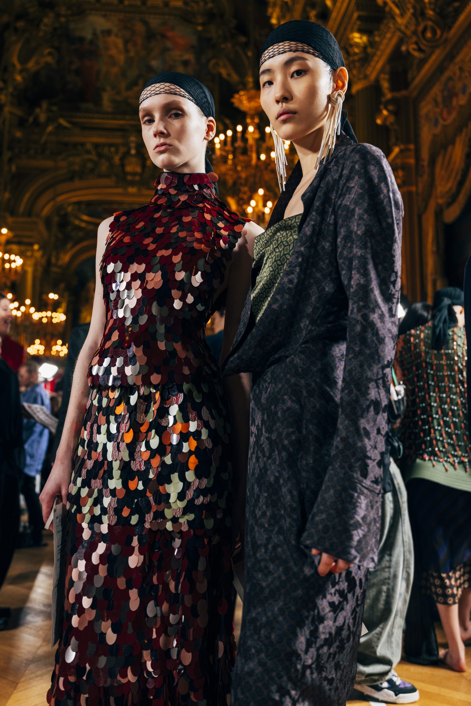 Moments backstage before the Dries Van Noten AW25 show (Photos courtesy of Alex Dobe/Dries Van Noten)